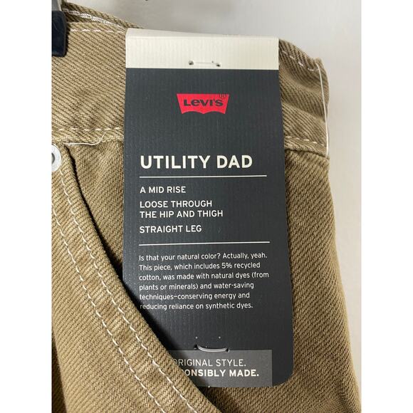 LEVI’S JEANS BAGGY UTILITY ESPRESSO BROWN CARGO SLOUCHY STRAIGHT LEG DENIM - Picture 8 of 13